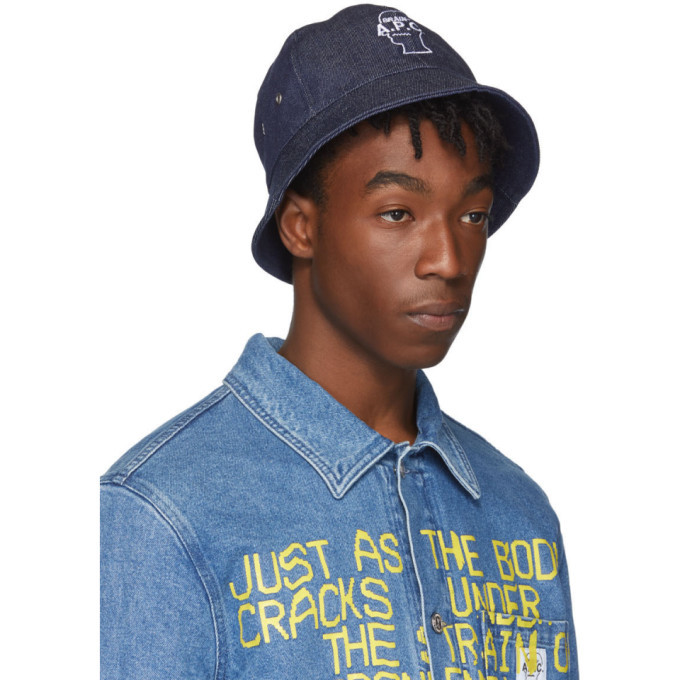 A.P.C. Indigo Brain Dead Edition Bob Bucket Hat