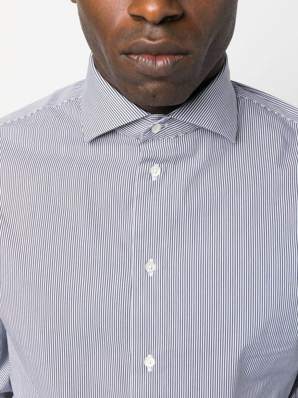 EMPORIO ARMANI - Striped Cotton Shirt
