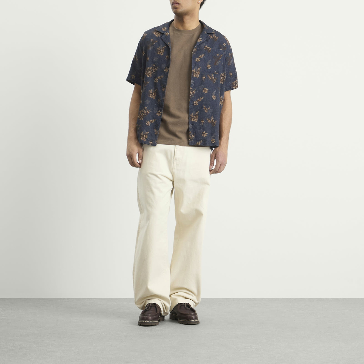 Kestin Men's Gorse Print Crammond Shirt in Dark Navy