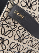 LOEWE - Joe Brainard Elephant Leather-Trimmed Logo-Jacquard Canvas Tote Bag