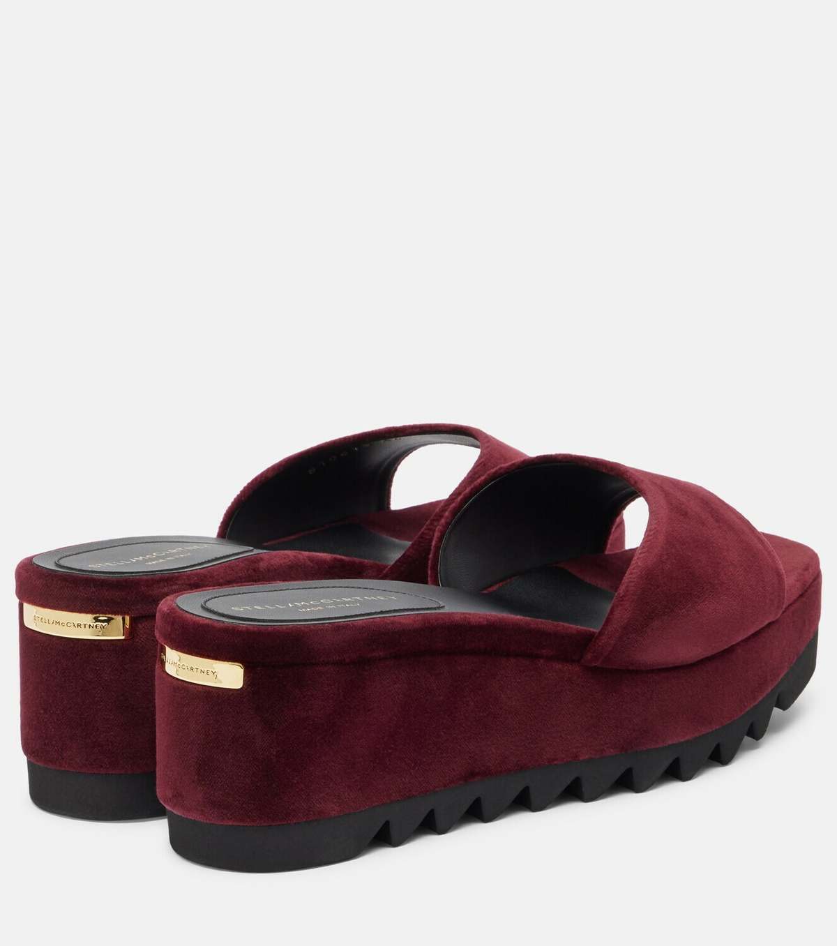 Stella McCartney Sneak Elyse velvet wedge mules