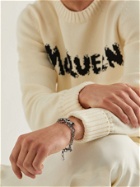 ALEXANDER MCQUEEN - Burnished Silver-Tone Wrap Bracelet