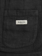 Barena - Sirocco Double-Breasted Cotton and Linen-Blend Suit Jacket - Black