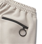 Off-White - Glittered Webbing-Trimmed Cotton-Blend Track Pants - Beige