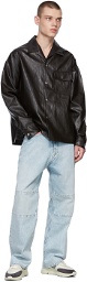 Our Legacy Brown Venice Blouson Faux Leather Jacket