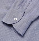 Barena - Mélange Cotton Half-Placket Shirt - Men - Blue