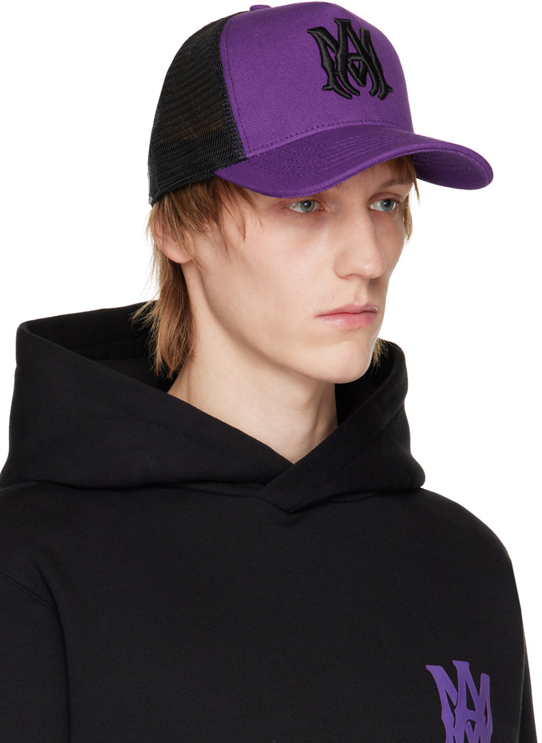 AMIRI Purple & Black Embroidered Cap Amiri