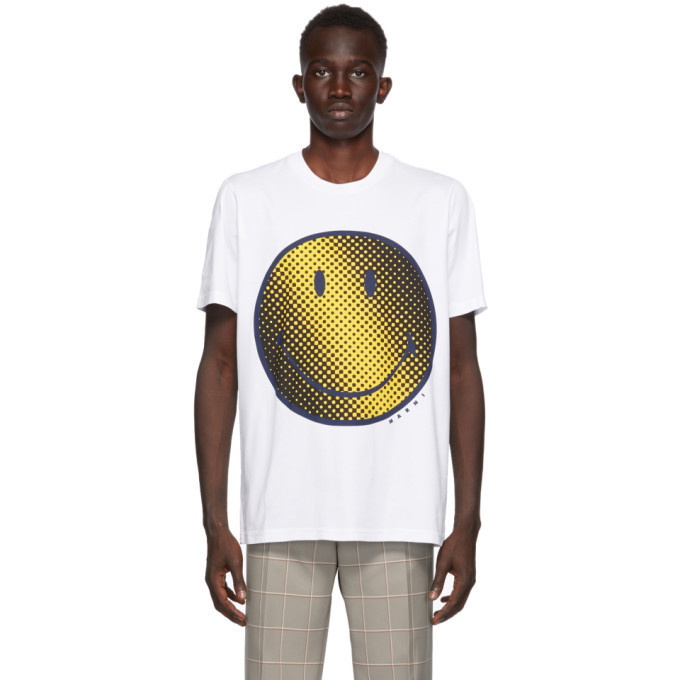 Photo: Marni White Smiley Edition Graphic T-Shirt
