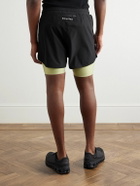 DISTRICT VISION - Layered Straight-Leg Logo-Print Shell and Stretch Recycled-Jersey Shorts - Black