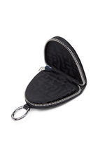 Diesel Logo-embossed leather coin purse - Small Wallets - Unisex - Black