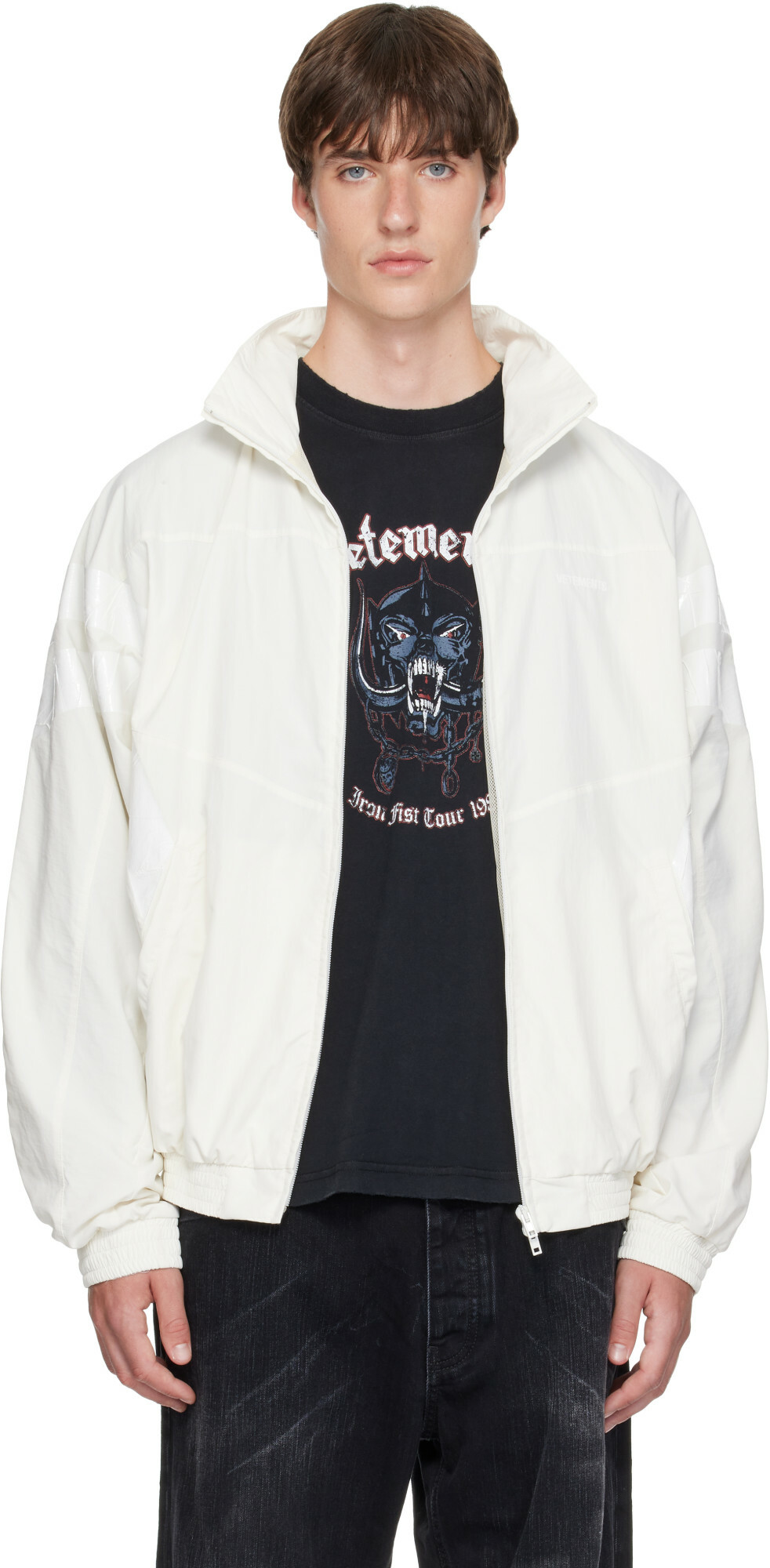 VETEMENTS White Tape Tracksuit Jacket