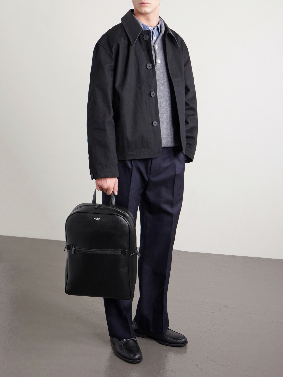 Serapian - Evoluzione Cross-Grain Leather Backpack