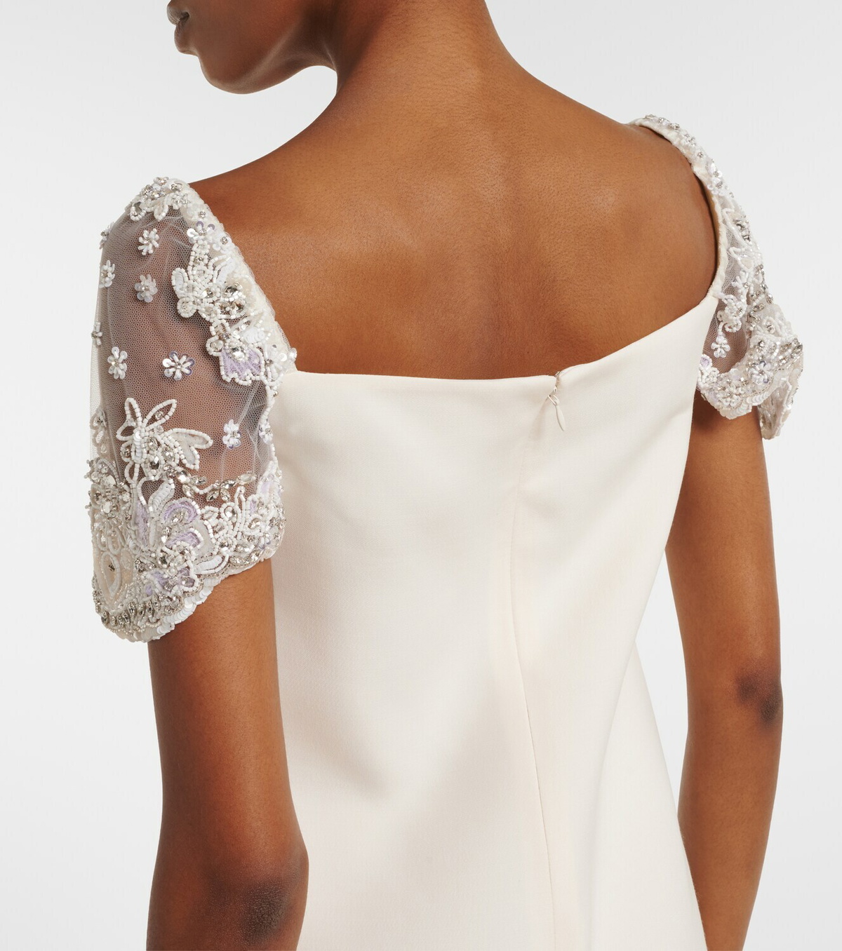 Valentino Crepe Couture embellished minidress