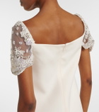 Valentino Crepe Couture embellished minidress