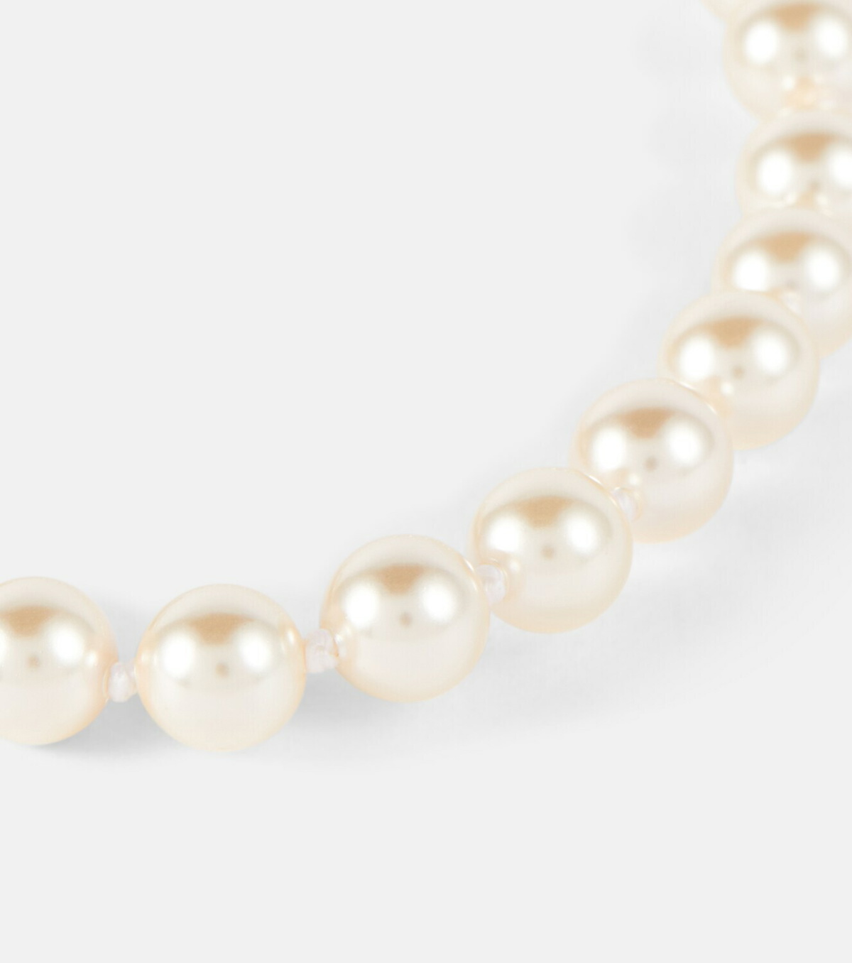 Graziella Embellished Faux Pearl Bracelet in White - Vivienne