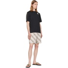 Burberry Black Check Trim Jersey T-shirt