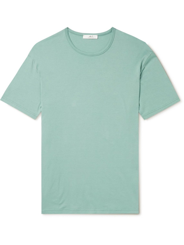Photo: Mr P. - Cotton and Silk-Blend Jersey T-Shirt - Green