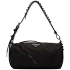Prada Black New Vela Barrel Bag