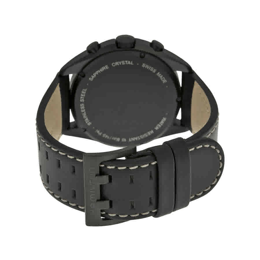 Hamilton Pilot Pioneer Chronograph Black Dial Mens Watch H76582733