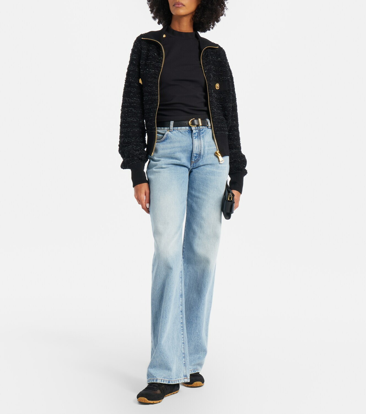 Balmain Runner suede-trimmed sneakers