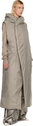 Rick Owens DRKSHDW Taupe Concordians Hooded Liner Coat