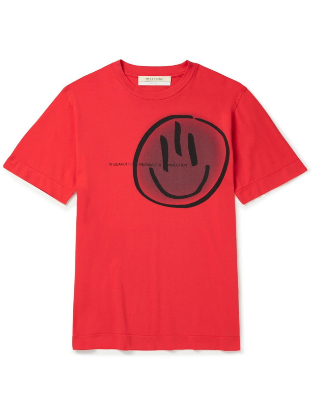 Photo: 1017 ALYX 9SM - Logo-Print Cotton-Jersey T-Shirt - Red