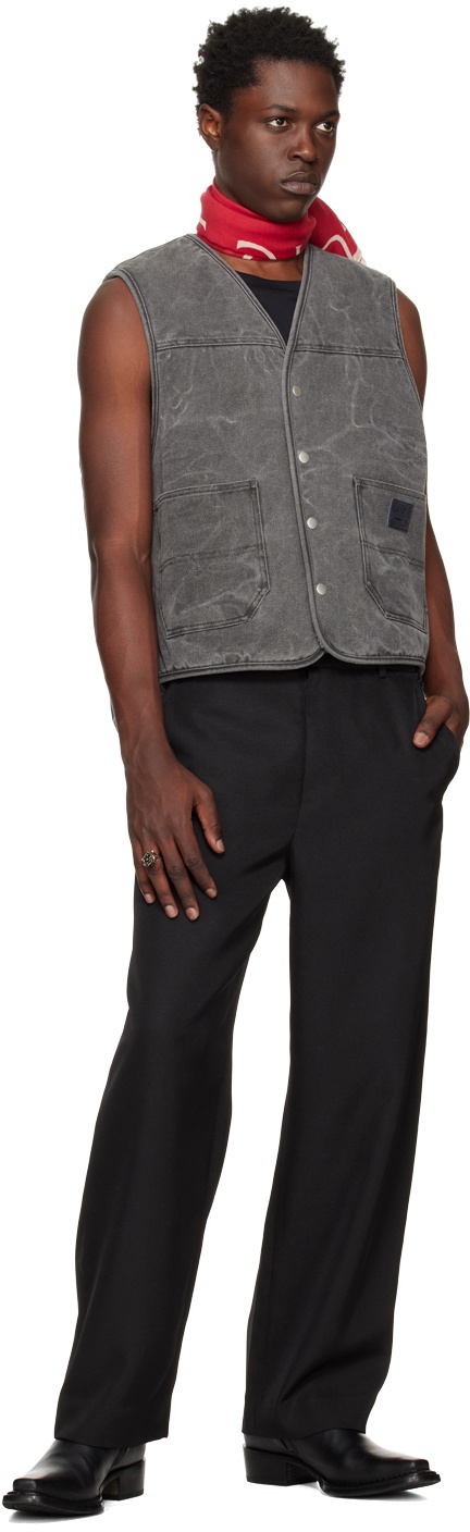 Acne Studios Gray V-Neck Vest Acne Studios