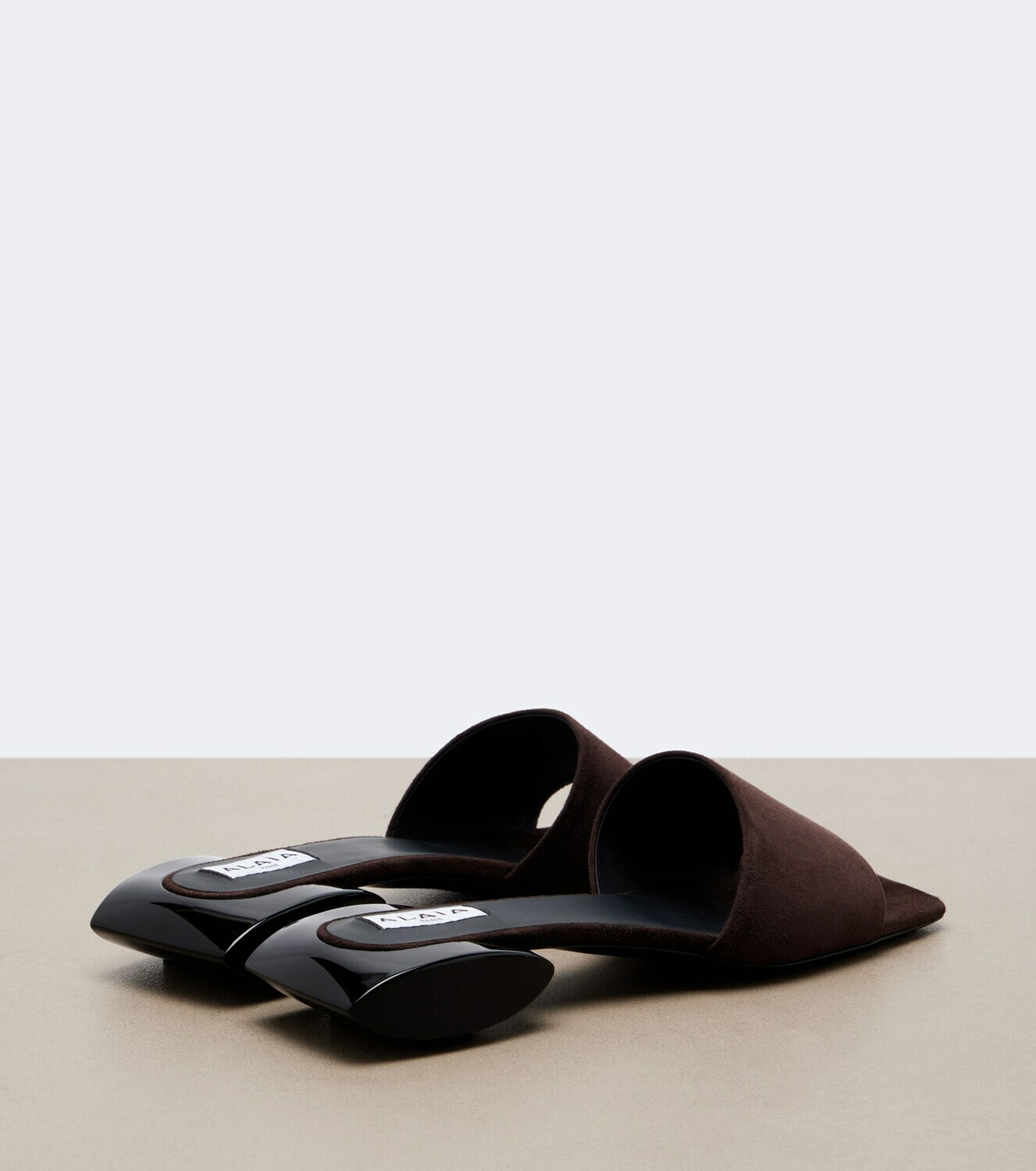Alaïa Ellipse suede mules
