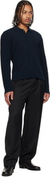LE17SEPTEMBRE Navy Ribbed Cardigan