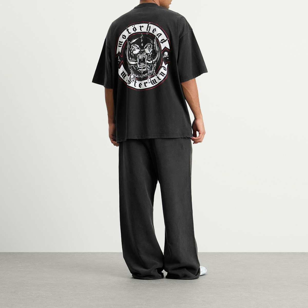 END. Men's x MASTERMIND WORLD x Motorhead Biker Badge T-Shirt in Black