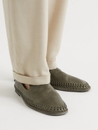 Officine Creative - Miles Braided Leather Loafers - Green