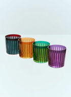 L'Objet Set Of Four Prism Cocktail Glasses