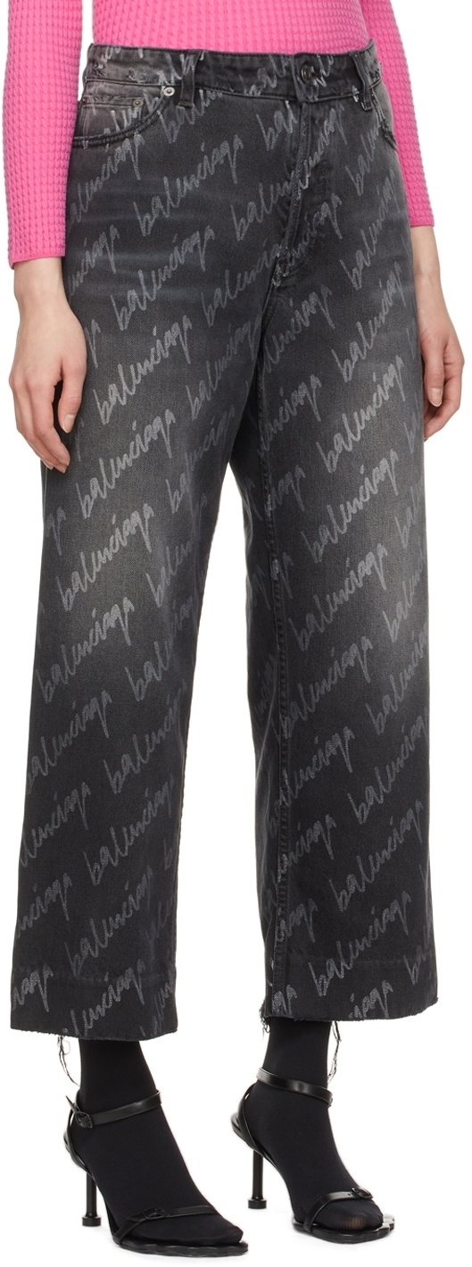 balenciaga logo jeans