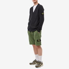 Stone Island Men's Brushed Cotton Sweat Short in Olive