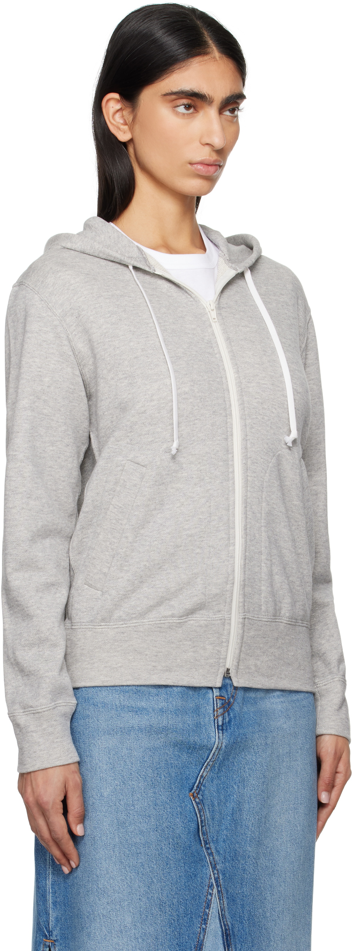COMME des GARÇONS PLAY Gray 'Heart On Back' Hoodie