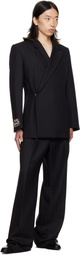 EGONlab Black Egonic Double Breasted Blazer