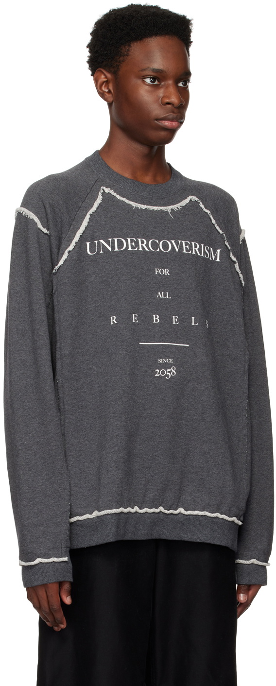 Undercoverism Gray Paneled Sweatshirt