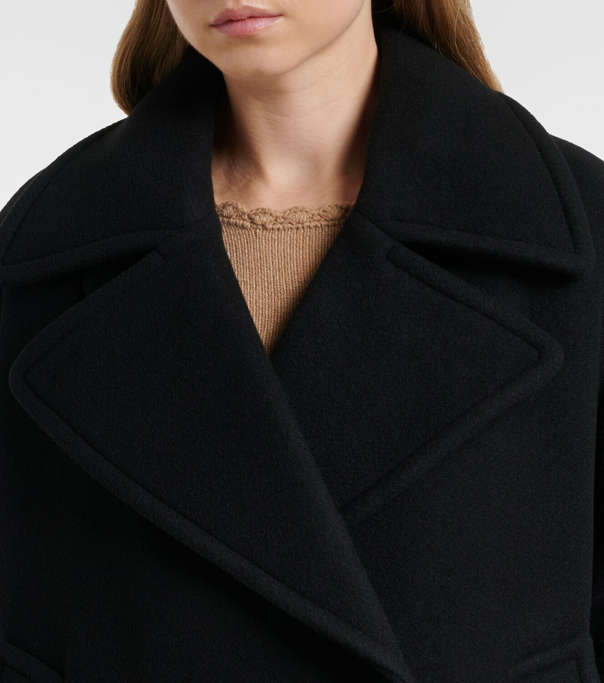 Chloé Double-breasted wool-blend peacoat
