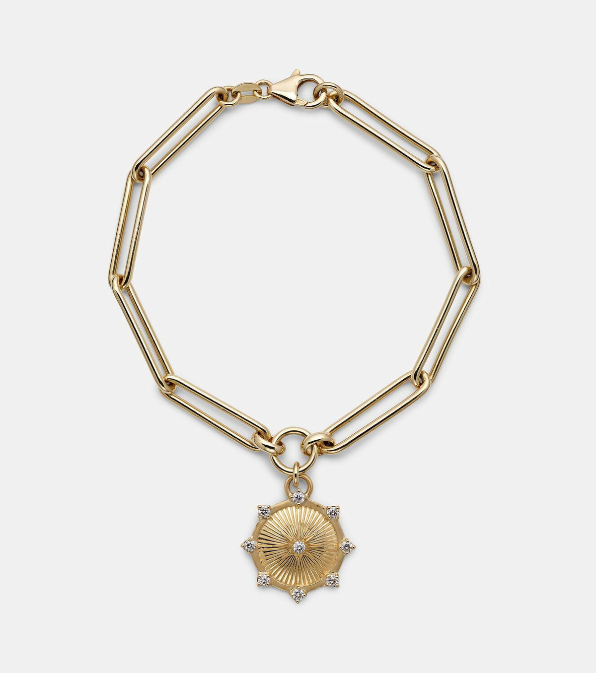 Foundrae Spark Love 18kt gold chain bracelet with diamonds