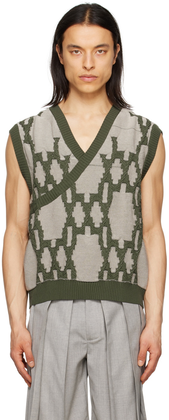 Steven Passaro Green Textured Vest