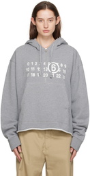 MM6 Maison Margiela Gray Print Hoodie