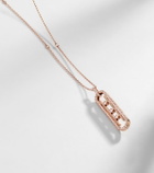 Messika Move 10th 18kt rose gold pendant necklace with diamonds