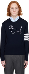 Thom Browne Navy Hector 4-Bar Sweater