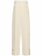 JIL SANDER - Viscose & Silk High Waist Pants