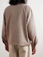 GENERAL ADMISSION - Corduroy-Trimmed Checked Crepe Jacket - Neutrals