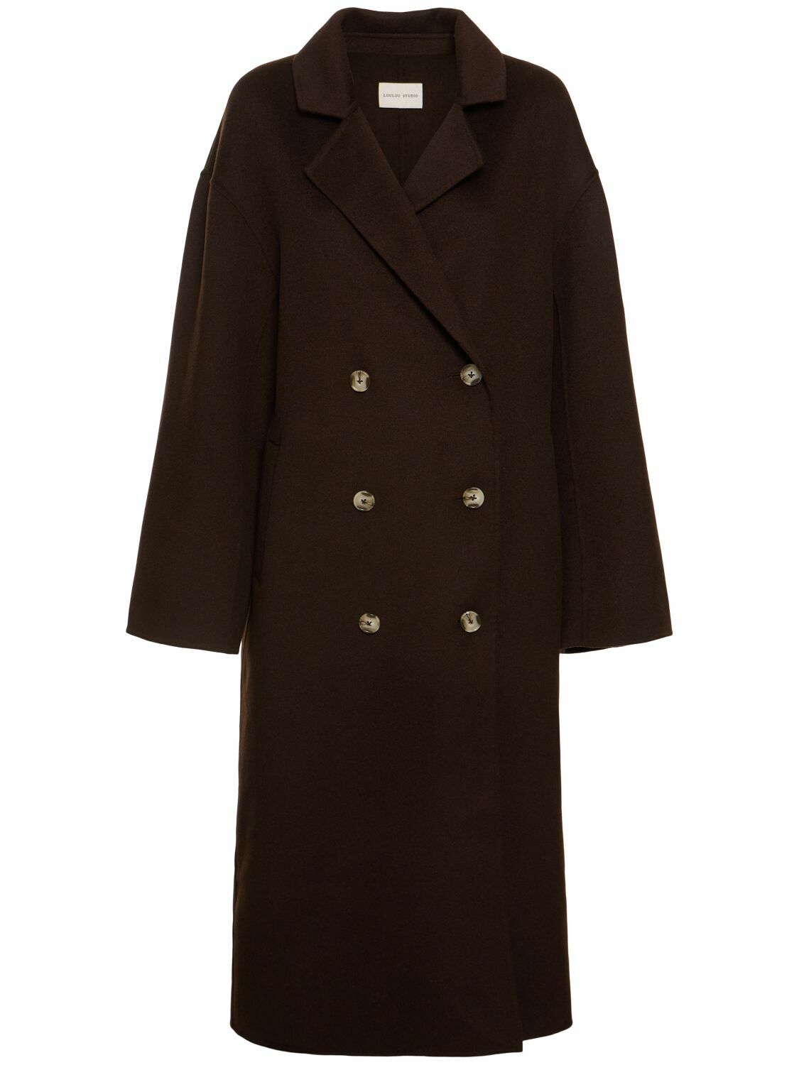 LOULOU STUDIO Borneo Double Breast Wool Long Coat