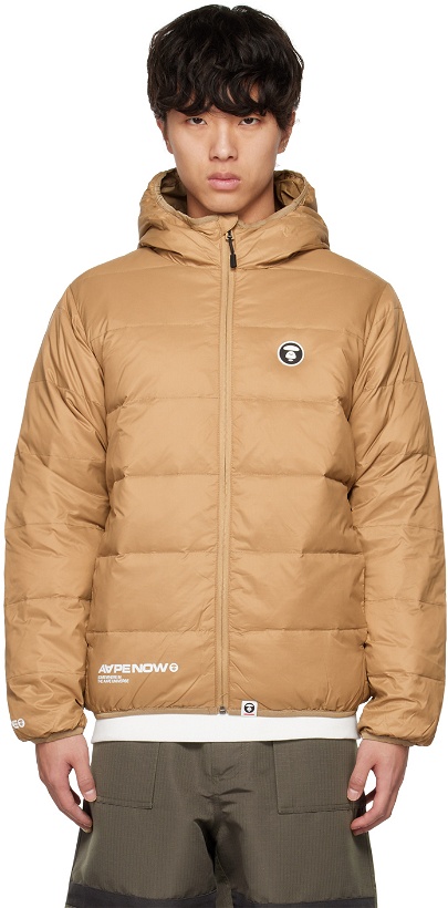 Photo: AAPE by A Bathing Ape Tan Quilted Down Jacket