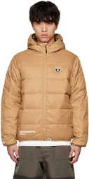 AAPE by A Bathing Ape Tan Quilted Down Jacket