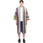 Homme Plisse Issey Miyake Multicolor Striped Coat