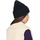 Moncler Navy Wool & Cashmere Blend Beanie